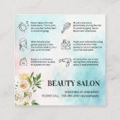 春水色ヘアアフターケアカード スクエア名刺 (裏面)