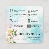 春水色ラッシュアフターケアカード スクエア名刺 (裏面)