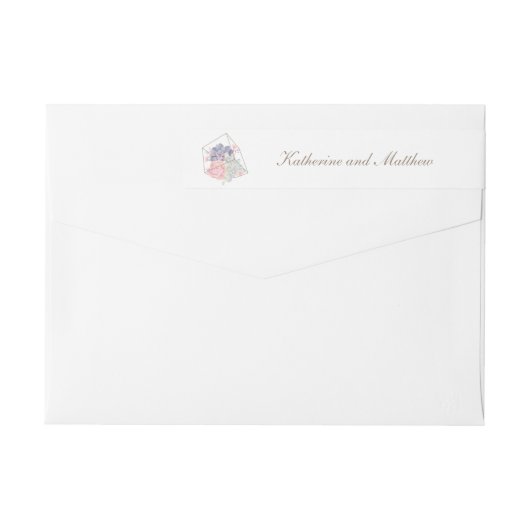 春水色多肉質結婚の ラップアラウンドラベル (裏面)