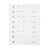 春水色多肉質結婚の ラップアラウンドラベル (シート)