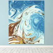 春波 |最高の絵画カラフル キャンバスプリント (インサイチュ (ウッドフロア))