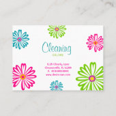 春洗浄レトロデイジー花 名刺 (裏面)