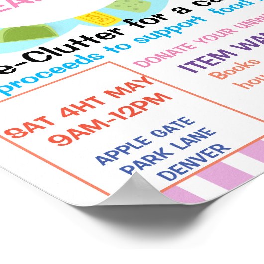 春洗浄？寄付場販売 ポスター (角)