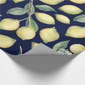 春淡水色イエローレモンの枝 ラッピングペーパー (角)