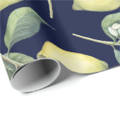 春淡水色イエローレモンの枝 ラッピングペーパー (ロールコーナー)