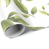 春淡水色イエローレモングリーン葉 ラッピングペーパー (ロールコーナー)