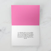 春深いピンクバタフライ結婚フローラ サンキューカード (内部)