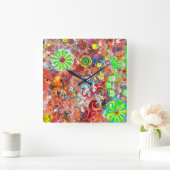 春熱ウォールクロック スクエア壁時計 (ホーム)