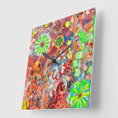 春熱ウォールクロック スクエア壁時計 (傾斜)