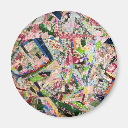 春熱狂するカラーのキルト マグネット (正面)