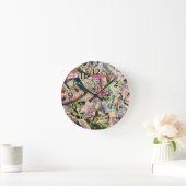 春熱狂するカラーのキルト ラウンド壁時計 (ホーム)