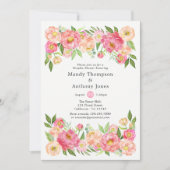 春牡丹フラワーカップルシャワー 招待状 (正面)