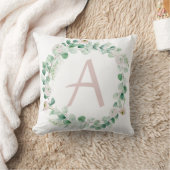 春牡丹リースと文字のカスタマイズ クッション (ブランケット)