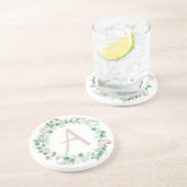 春牡丹リースと文字のカスタマイズ コースター (側面)