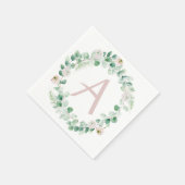 春牡丹リースと文字のカスタマイズ スタンダードカクテルナプキン (角)