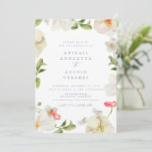 春牡丹水彩結婚式招待状 招待状 (スタンド正面)