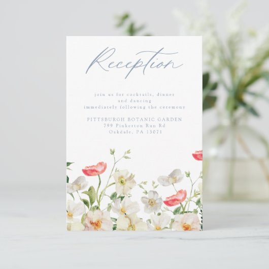 春牡丹水彩結婚披露宴カード エンクロージャーカード (スタンド正面)