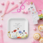 春牧草地ワイルドフラワー ペーパープレート (パーティー)