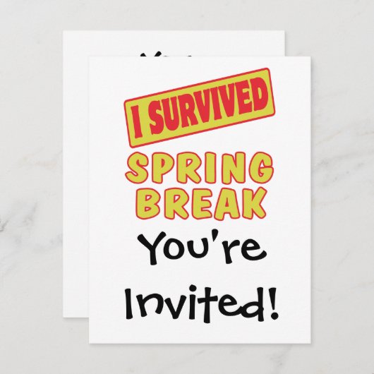 春生き延びの休み 招待状 (正面/裏面)