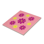 春用ピンクと黄色の花 タイル (側面)