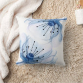 春用青色水色フローラ装飾用クッション クッション (ブランケット)