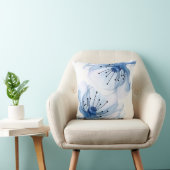 春用青色水色フローラ装飾用クッション クッション (椅子)