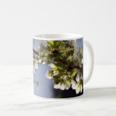 春白さくらんぼ花、母の日の贈り物。 コーヒーマグカップ (正面右)