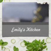 春白さくらんぼ開花枝 キッチンタオル (折り畳み)