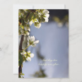春白さくらんぼ開花結婚式招待状 招待状 (裏面)