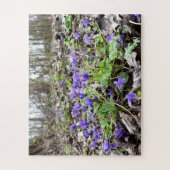 春目覚め、森の花、3月のバイオリン ジグソーパズル (縦)