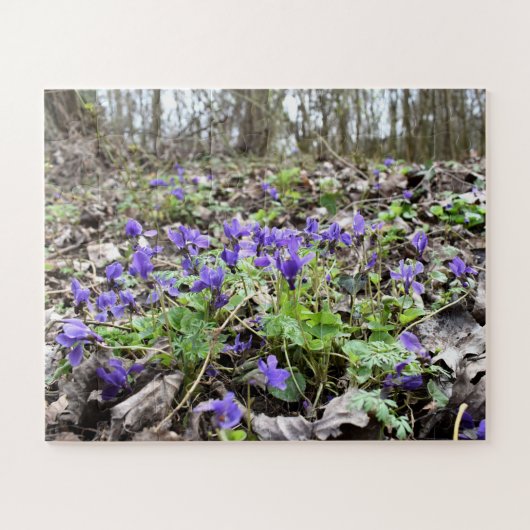 春目覚め、森の花、3月のバイオリン ジグソーパズル (横)