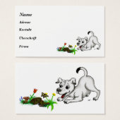 春目覚め、蝶と子犬 (正面&裏面)