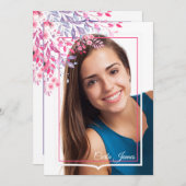 春確認写真招待状 招待状 (正面/裏面)