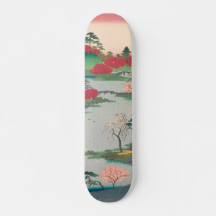 春神社庭園ヴィンテージ浮日本の世絵 スケートボード