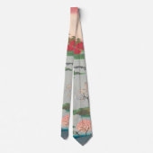 春神社庭園ヴィンテージ浮日本の世絵 ネクタイ (裏面)