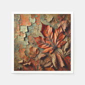 春秋の錆びた剥離デカ絵を描ップ スタンダードカクテルナプキン (正面)