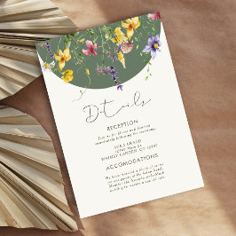 春秋ボホワイルドフラワー開花 お洒落 エンクロージャーカード