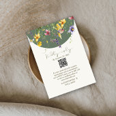 春秋ボホワイルドフラワー開花 お洒落 出欠カード