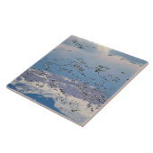 春移動中のスノーガチョウ タイル (側面)