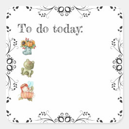 春箇条書き仕訳帳またはプランナースクエアステッカー スクエアシール