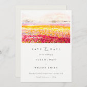 春素朴の国側フローラフィールドの風景 セーブザデート (正面/裏面)