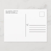 春素朴チューリップブライダルシャワー招待 案内ポストカード (裏面)