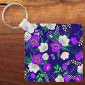 春素朴パンシーフラワーズブーケ キーホルダー (正面)