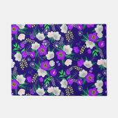 春素朴パンシーフラワーズブーケ ドアマット (正面)