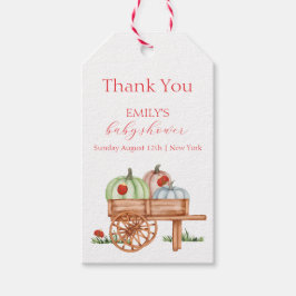 春素朴パンプキモダンンラビバグ赤ちゃんシャワー ギフトタグ