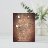 春素朴フローラガーランドブライダルシャワー 案内ポストカード (スタンド正面)