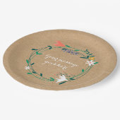 春素朴フローラガーランド ペーパープレート (アングル)