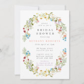 春素朴ワイルドフラワーズブライダルシャワー 招待状 (正面)
