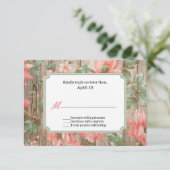 春素朴花婚式RSVPカード 出欠カード (スタンド正面)