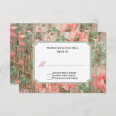 春素朴花婚式RSVPカード 出欠カード (正面/裏面)